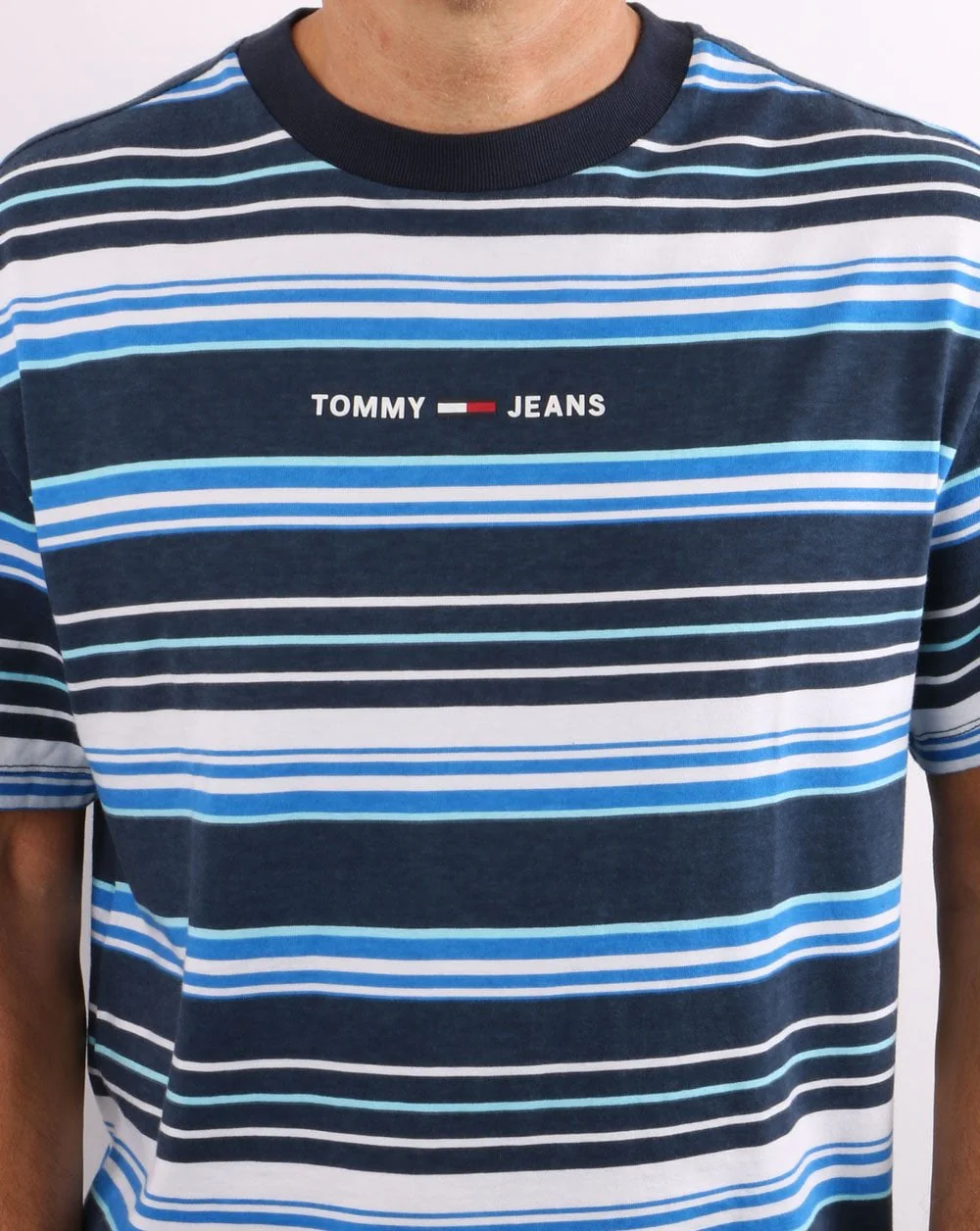 Tommy Hilfiger Multi Stripe T-shirt Twilight Navy - Image 2