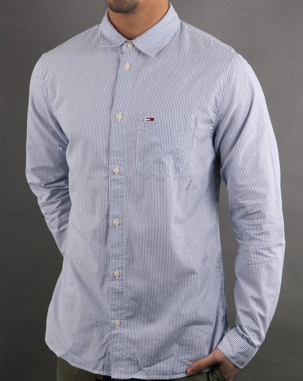 Tommy Hilfiger Seersucker Stripe Shirt Blue/white - Image 2