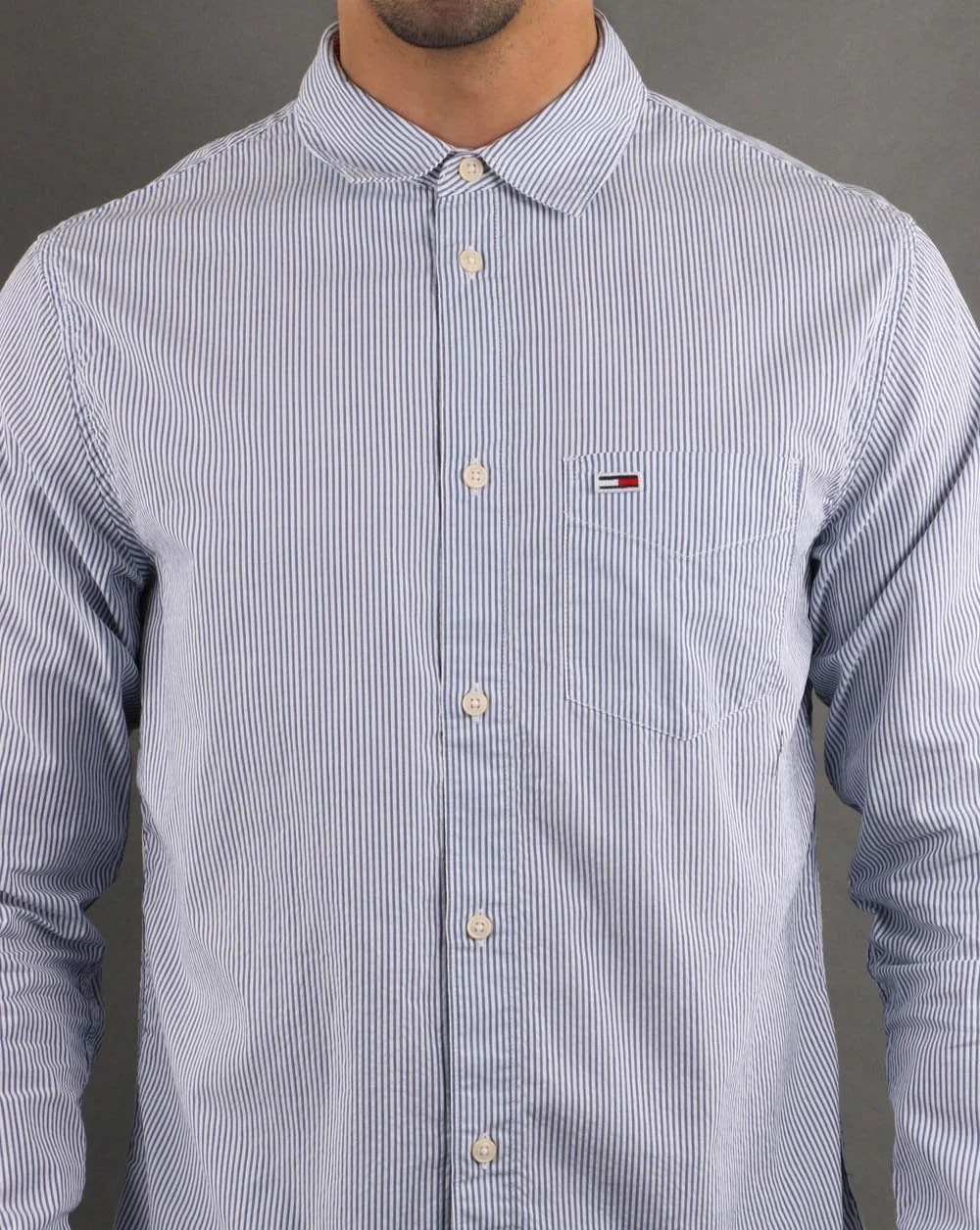 Tommy Hilfiger Seersucker Stripe Shirt Blue/white - Image 3