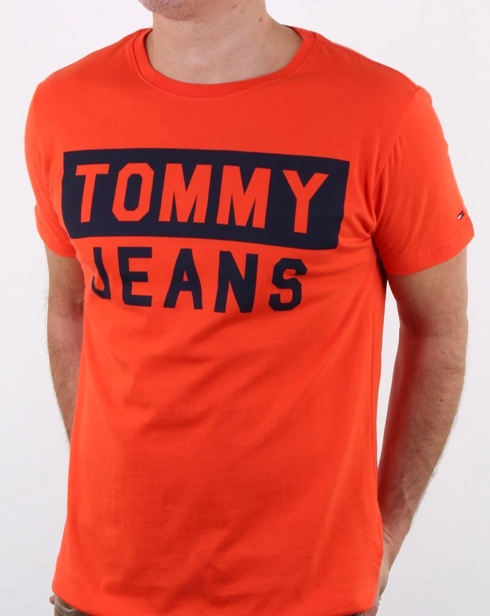 Tommy Hilfiger Tommy Jeans T Shirt Orange - Image 3