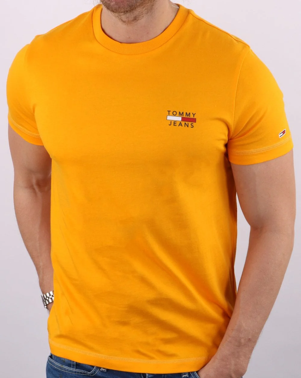 Tommy Jeans Chest Logo T-shirt Florida Orange - Image 2