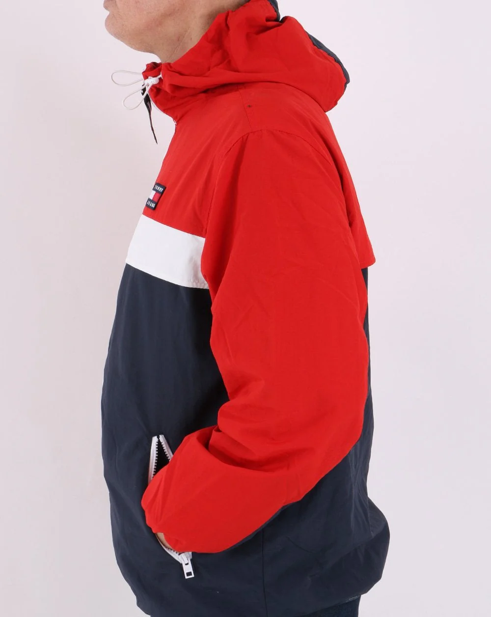 Tommy Jeans Chicago Windbreaker Navy/Red/White - Image 3