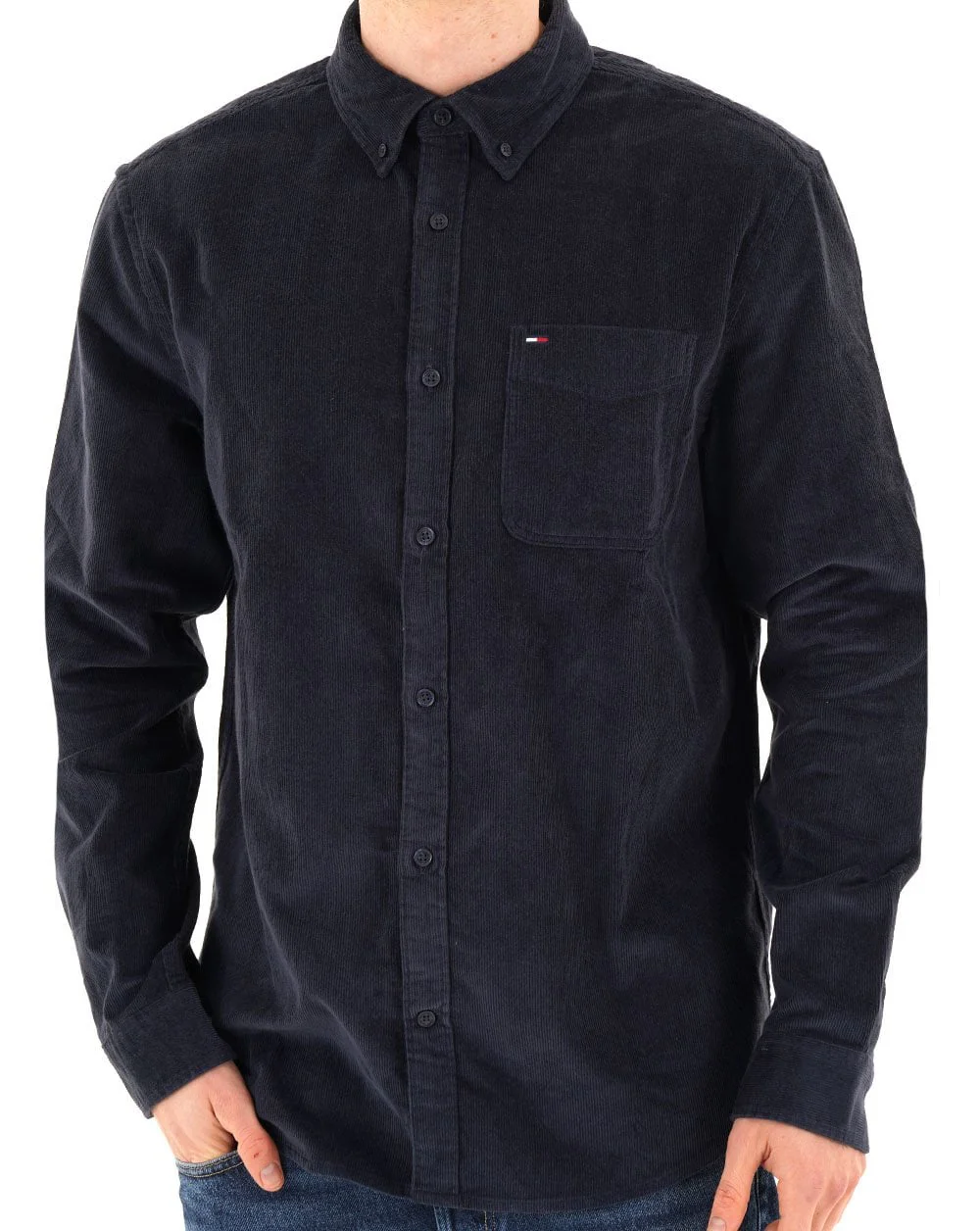 Tommy Jeans Corduroy Shirt Dark Navy - Image 3
