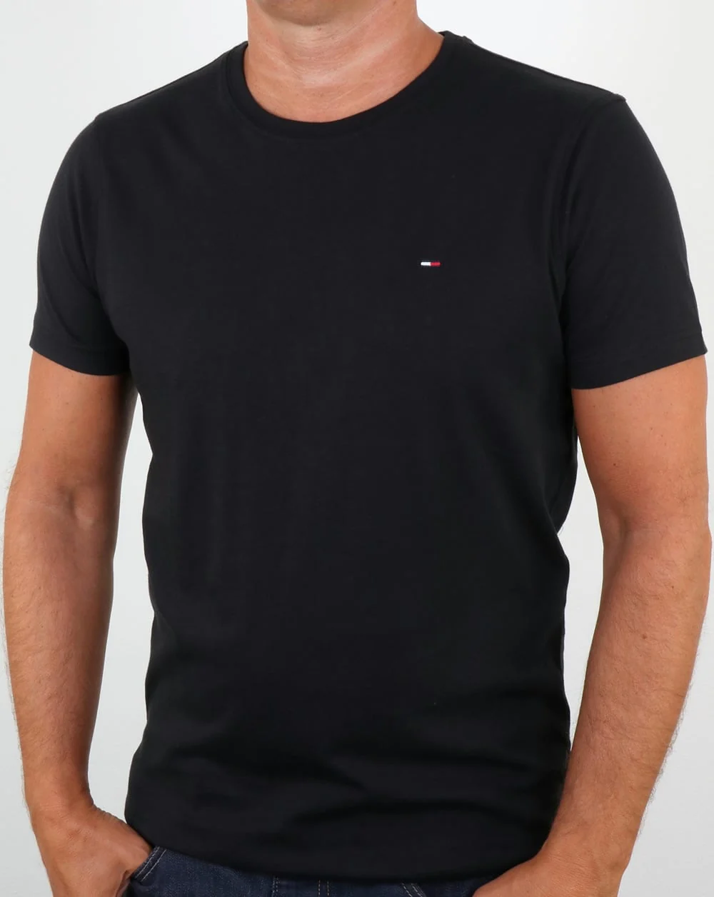 Tommy Jeans Crew Neck T Shirt Black - Image 2
