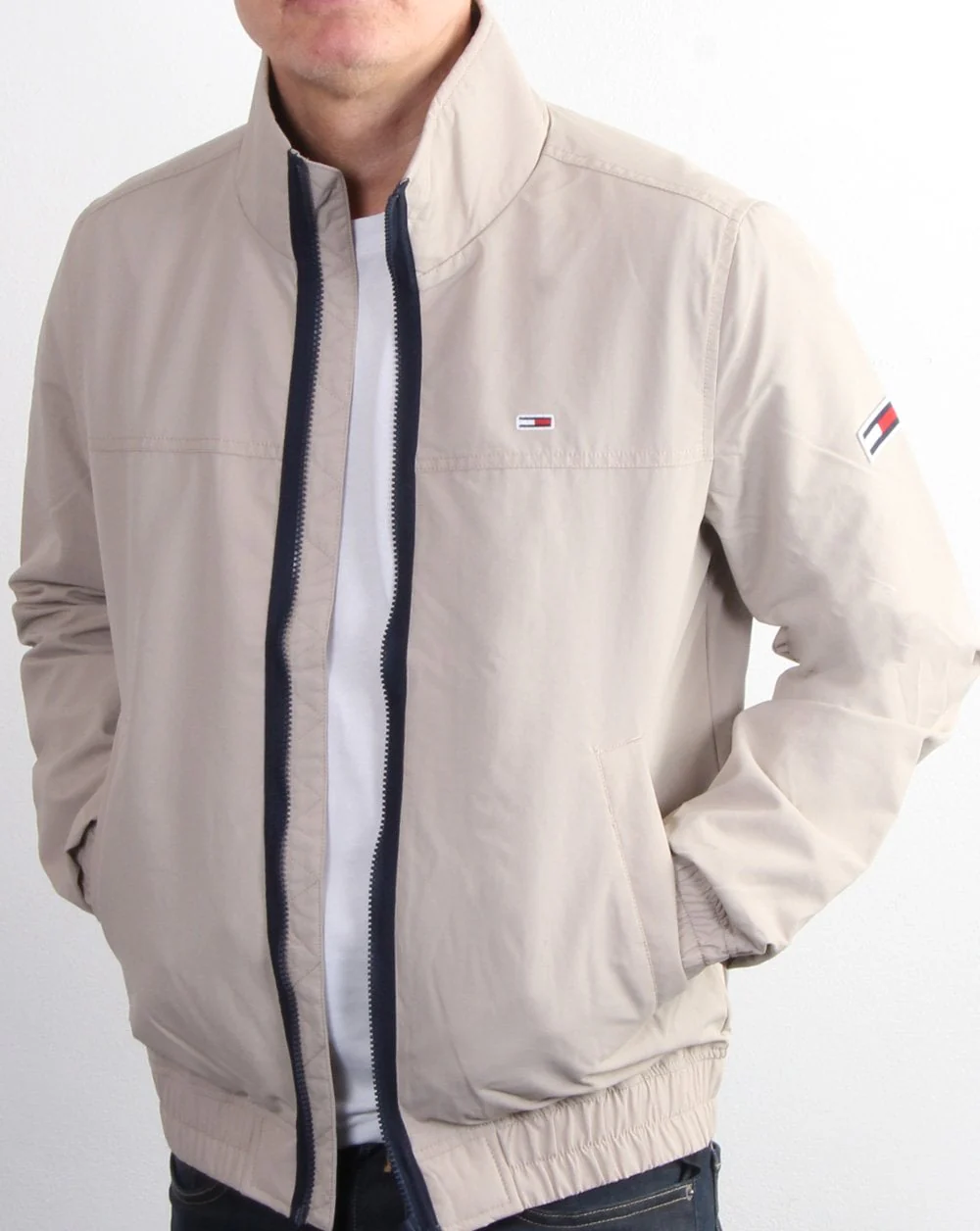 Tommy Jeans Essential Bomber Jacket Stone - Image 3