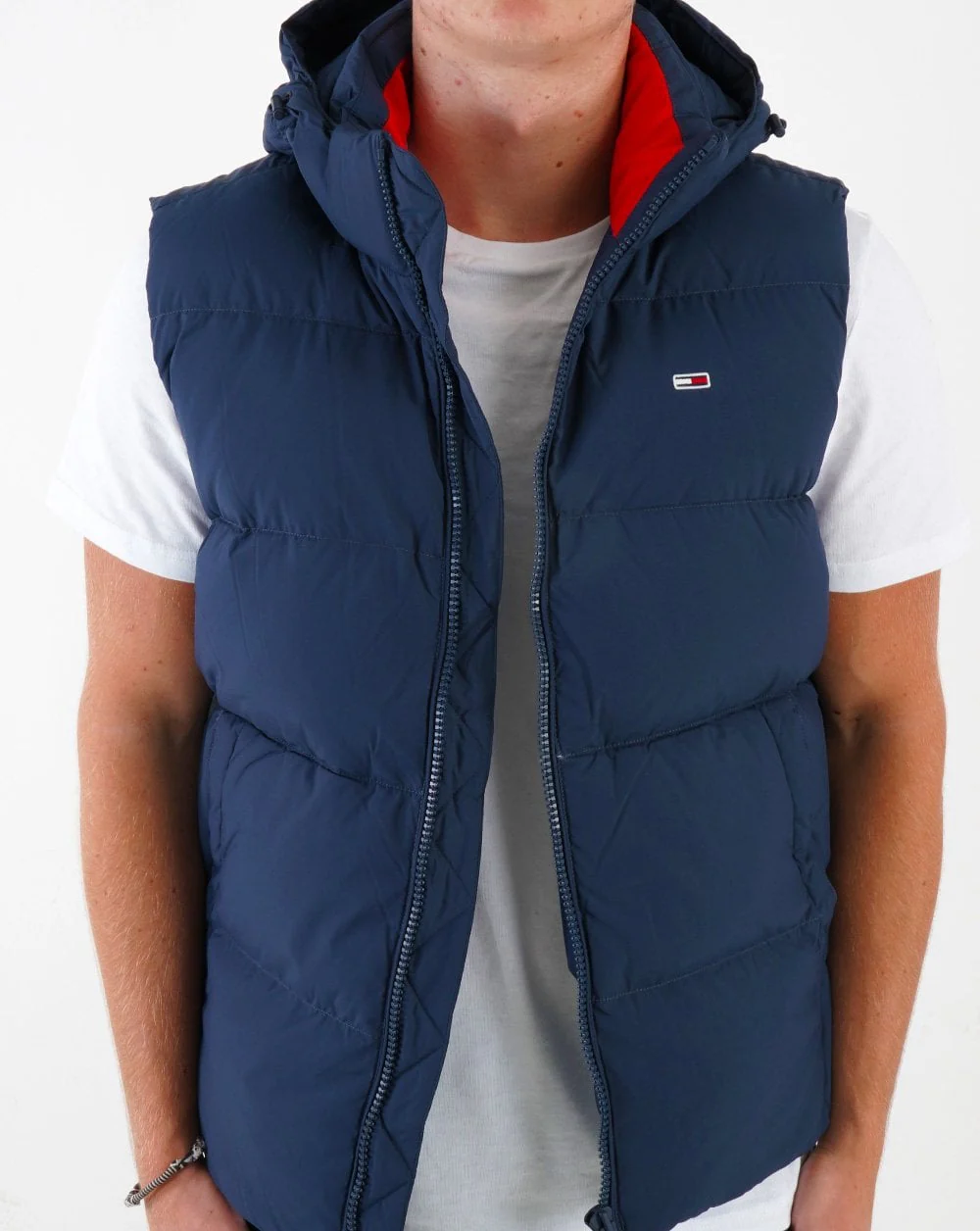 Tommy Jeans Hooded Down Gilet Navy - Image 4