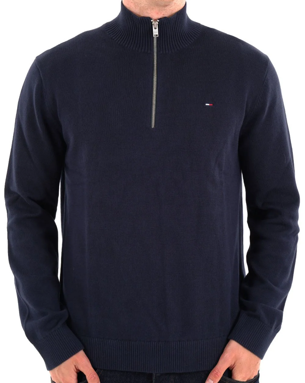 Tommy Jeans Lightweight 1/4 Knit Dark Navy
