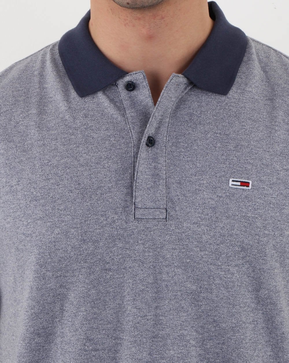 Tommy Jeans Textured Polo Shirt Twilight Navy - Image 4