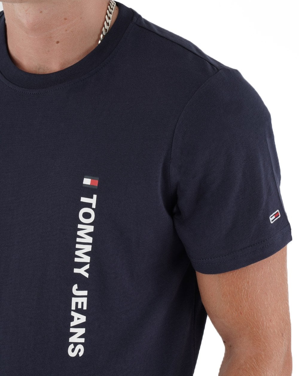 Tommy Jeans Vertical Logo T-shirt Navy - Image 2