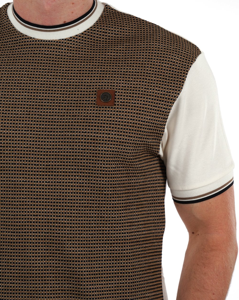 Trojan Birdseye T-shirt Ecru - Image 2