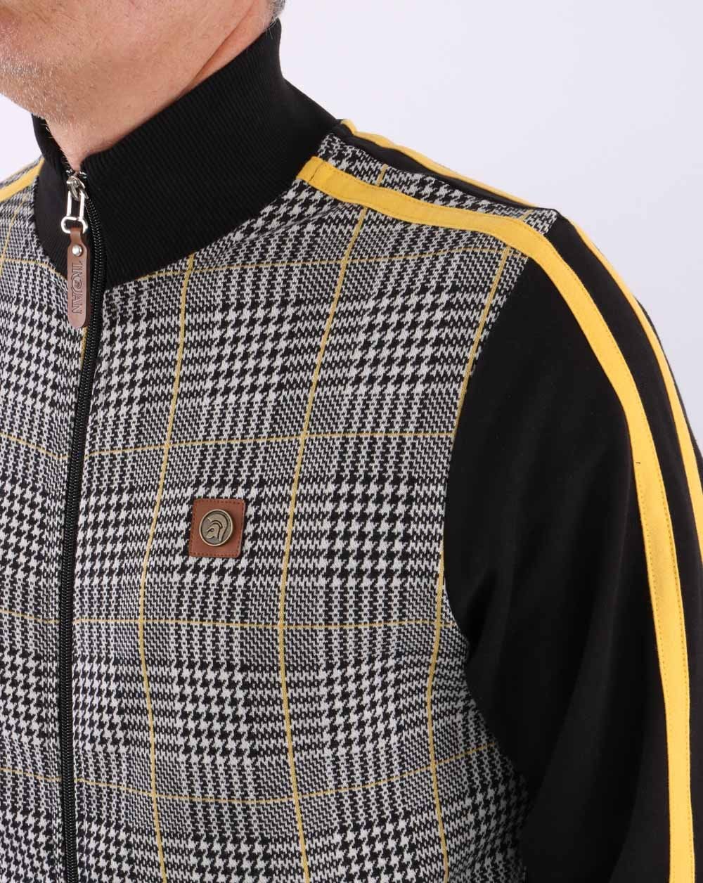 Trojan Check Track Top Black - Image 2