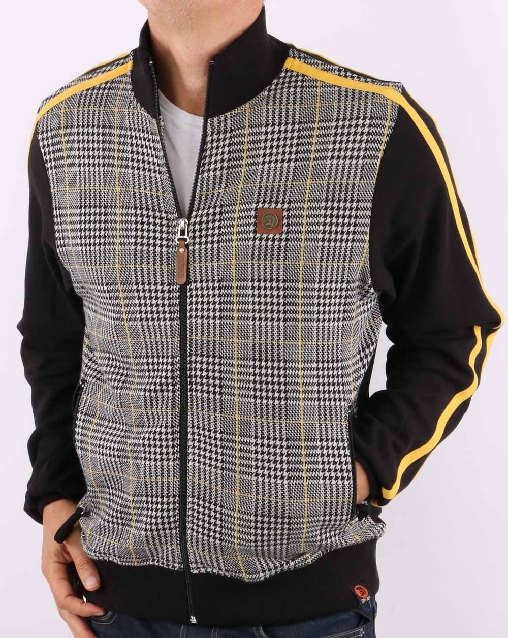Trojan Check Track Top Black - Image 4