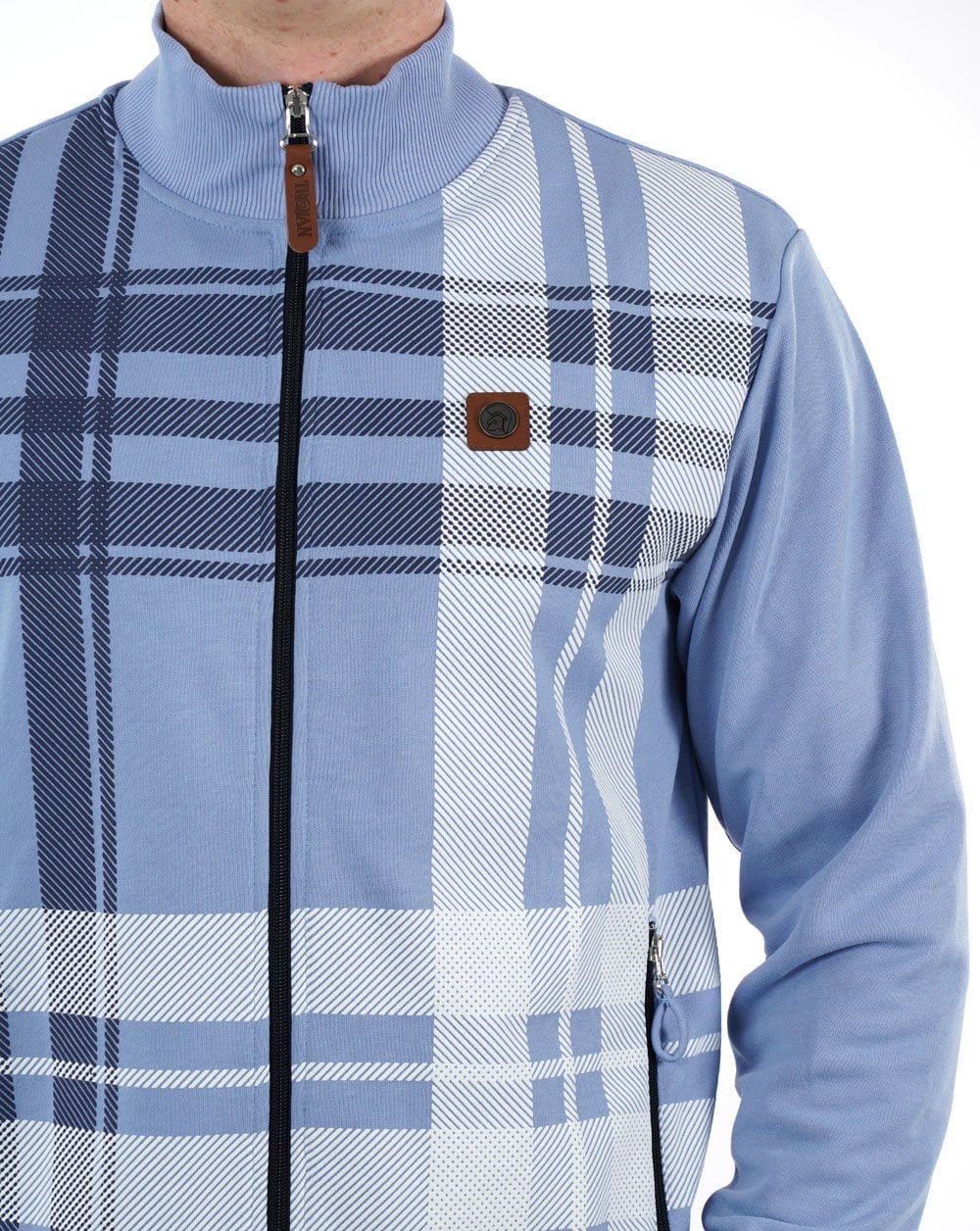 Trojan Check Track Top Sky - Image 3