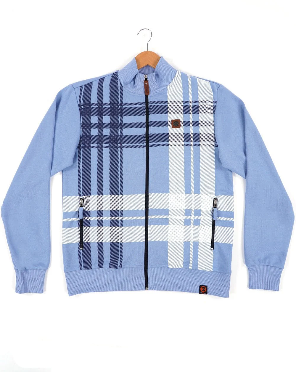 Trojan Check Track Top Sky - Image 4