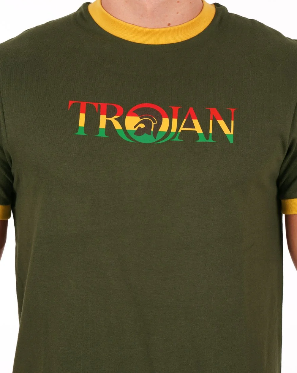 Trojan Helmet Logo T-shirt Army Green - Image 2