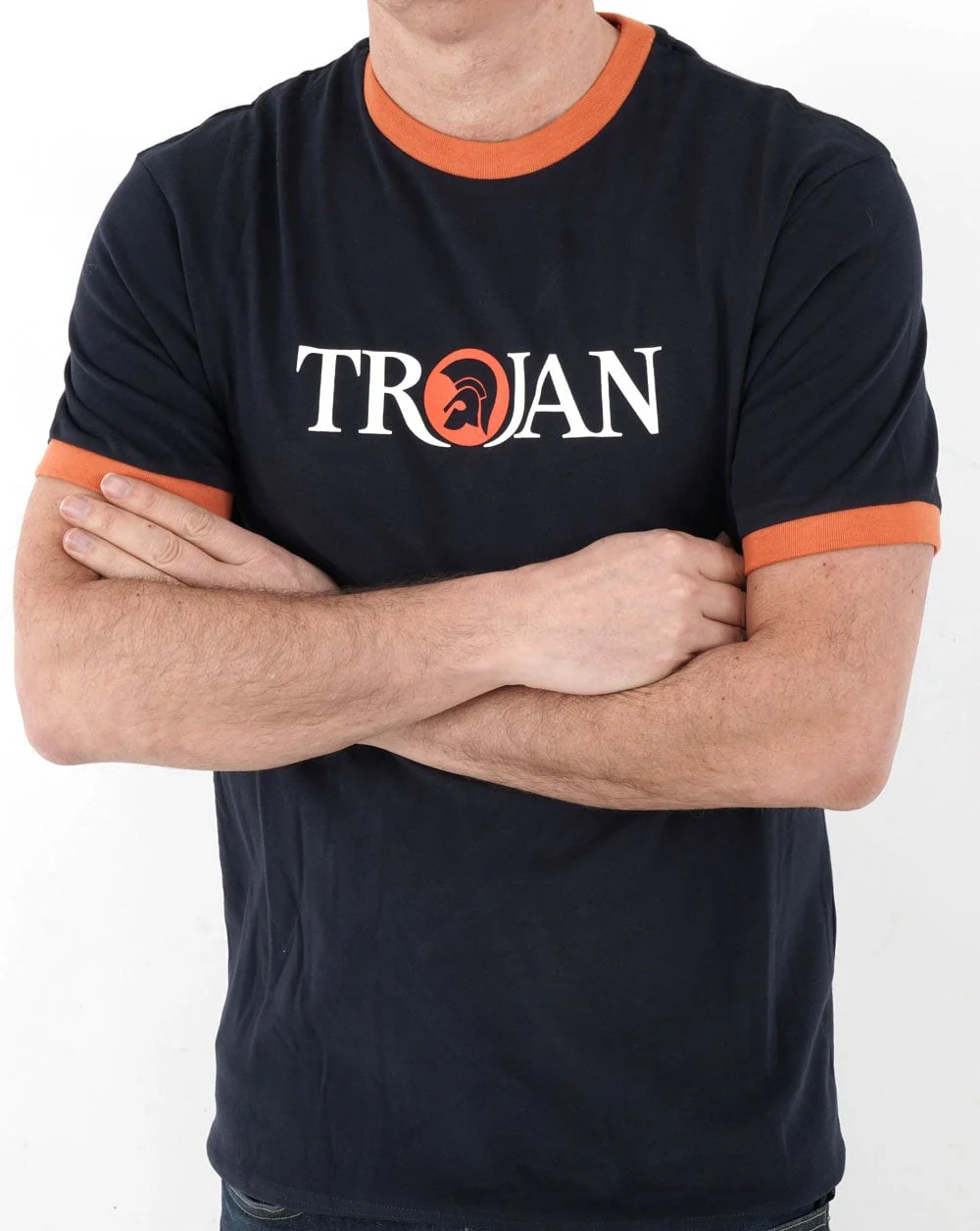 Trojan Helmet Logo T-shirt Navy - Image 3