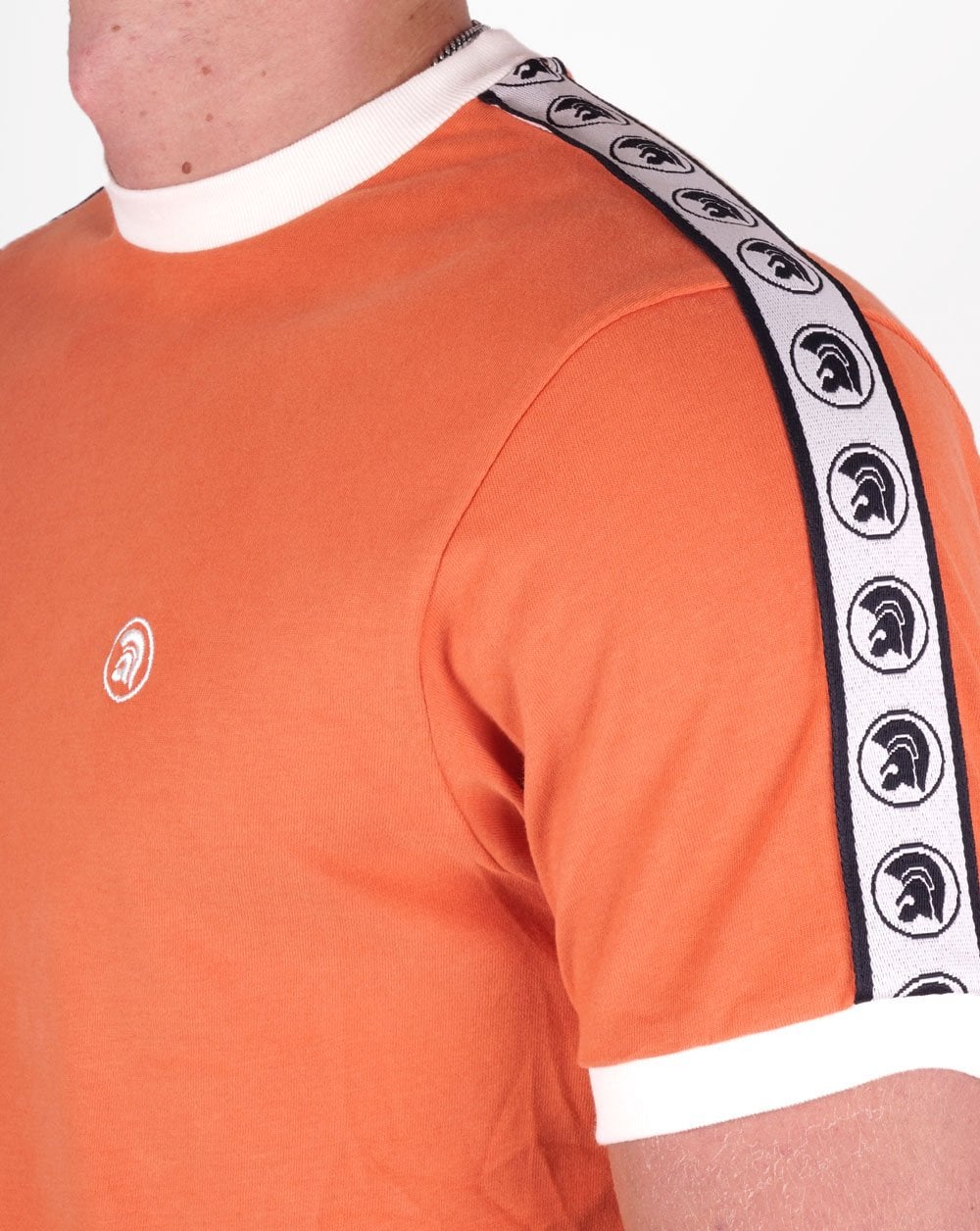 Trojan Taped Sleeve T-shirt Orange - Image 3