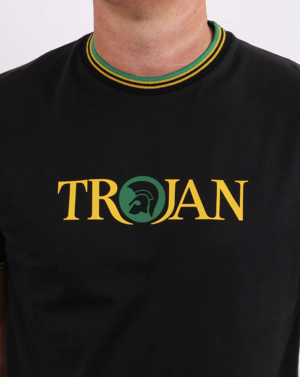 Trojan Tipped Signature Logo T-shirt Black - Image 2