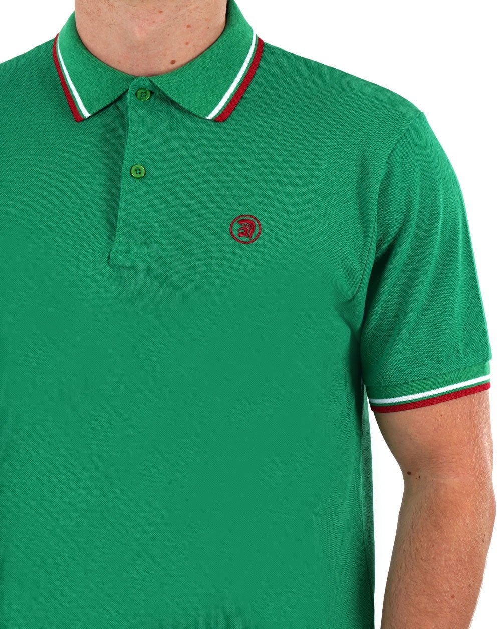 Trojan Twin Tipped Signature Polo Emerald Green - Image 2