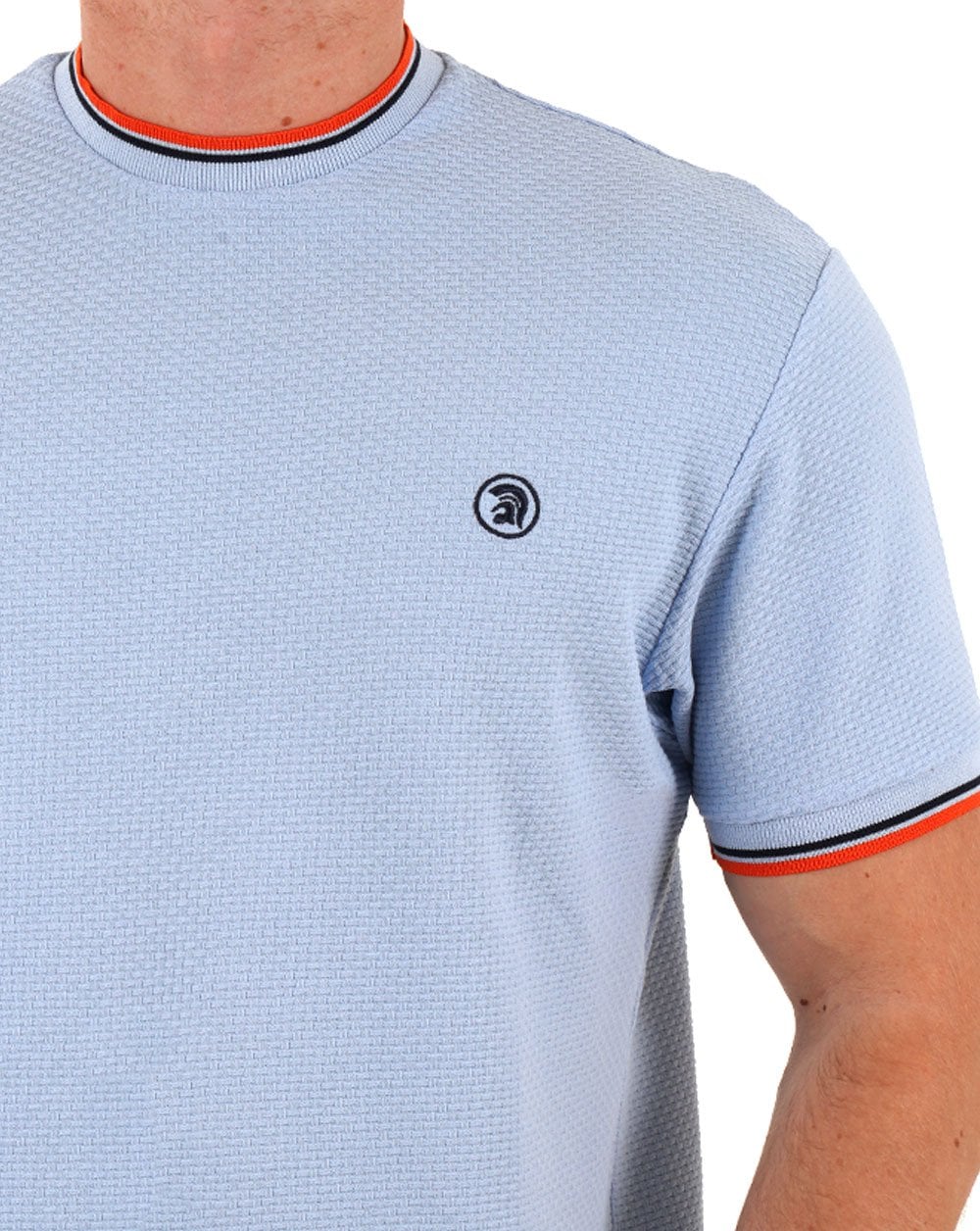 Trojan Twin Tipped Textured T-shirt Powder Blue - Image 2