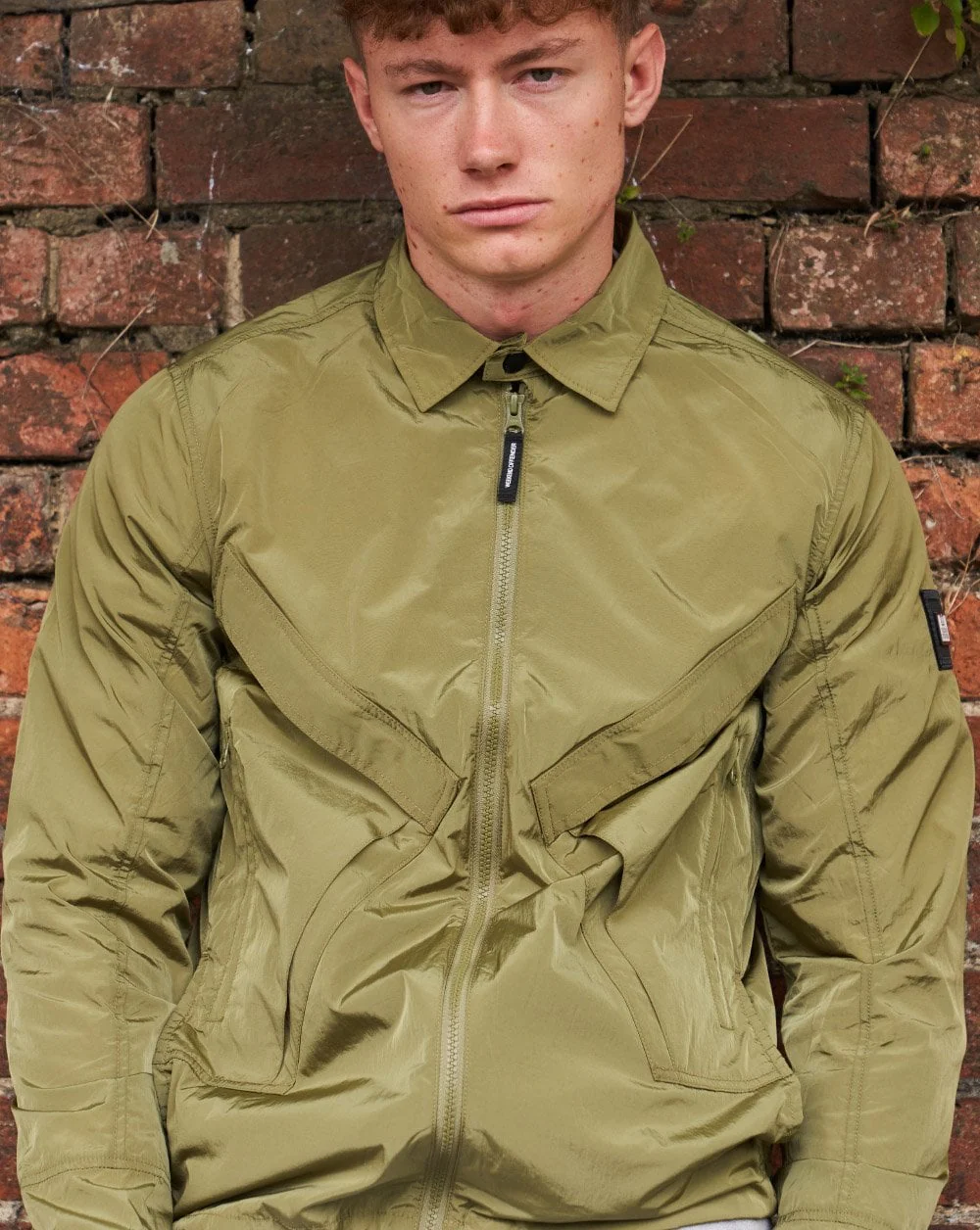 Weekend Offender Arrow Overshirt - Olive Green - Image 2