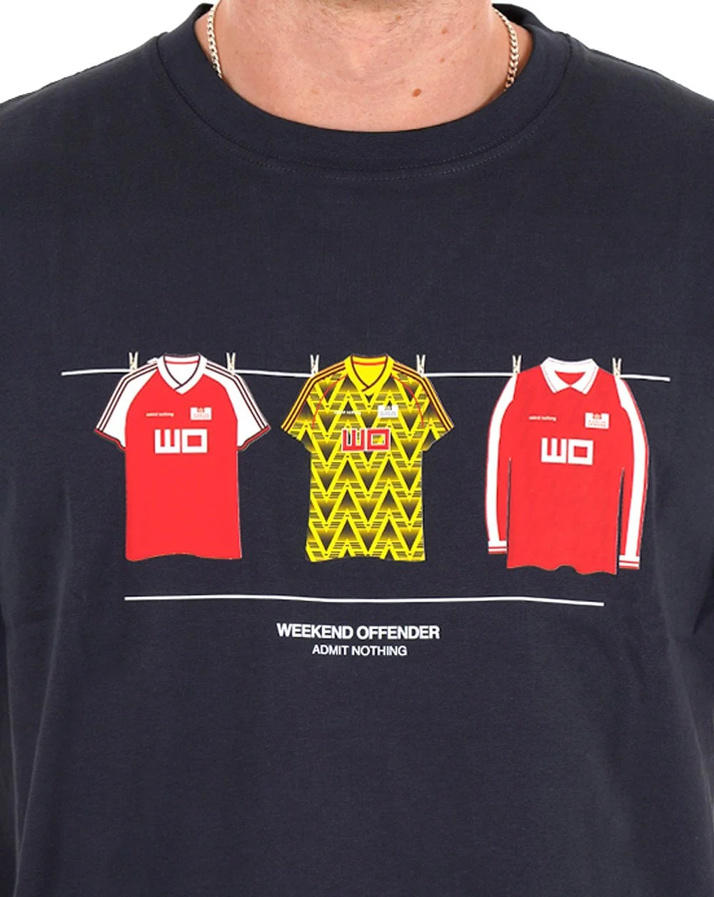 Weekend Offender Arsenal Kits T Shirt Navy - Image 2