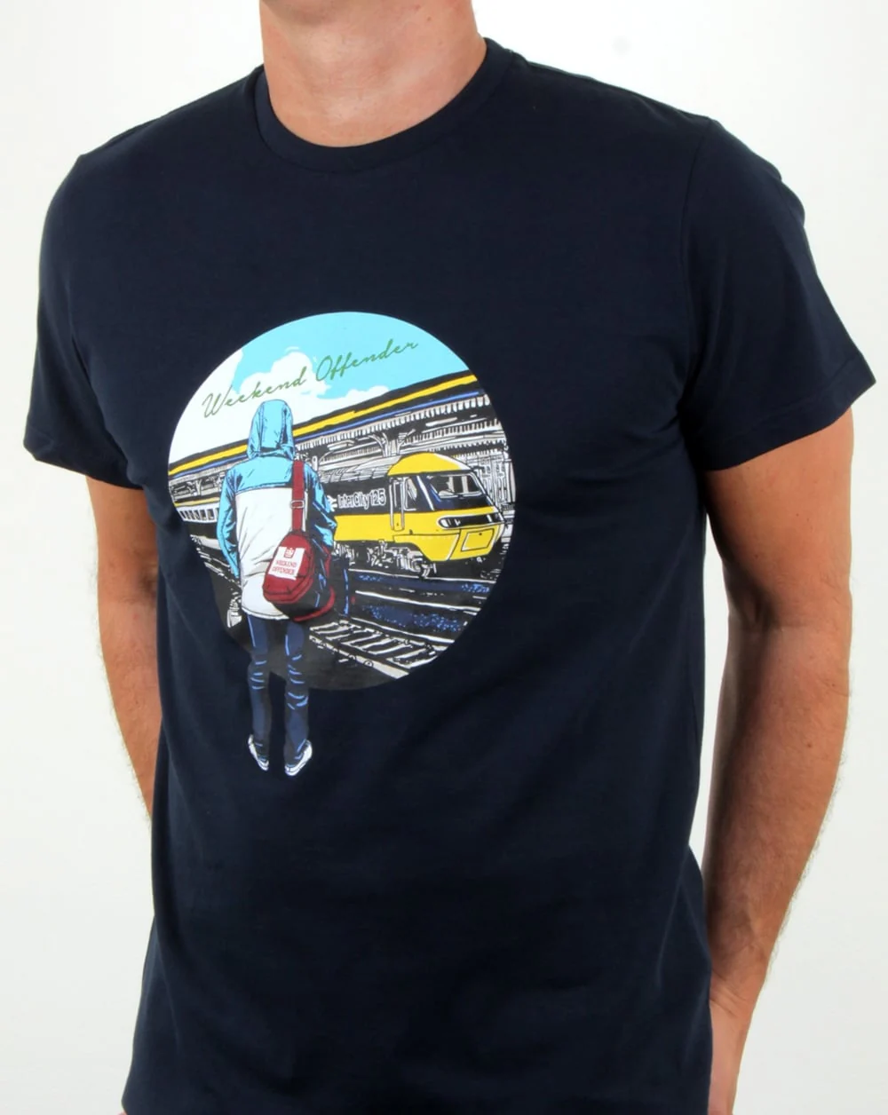 Weekend Offender Away Days T Shirt Navy - Image 3