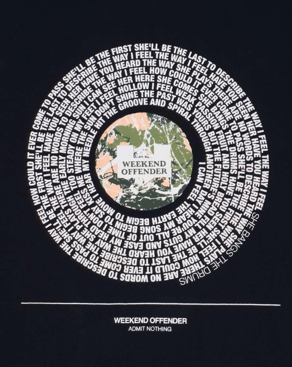Weekend Offender Bangs T-shirt Navy - Image 2