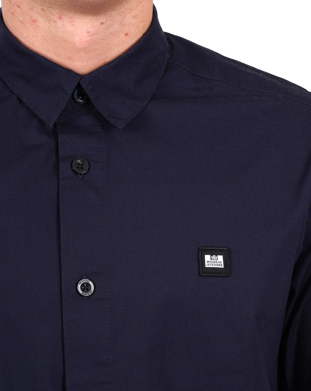 Weekend Offender Barboza SS Shirt Navy - Image 3