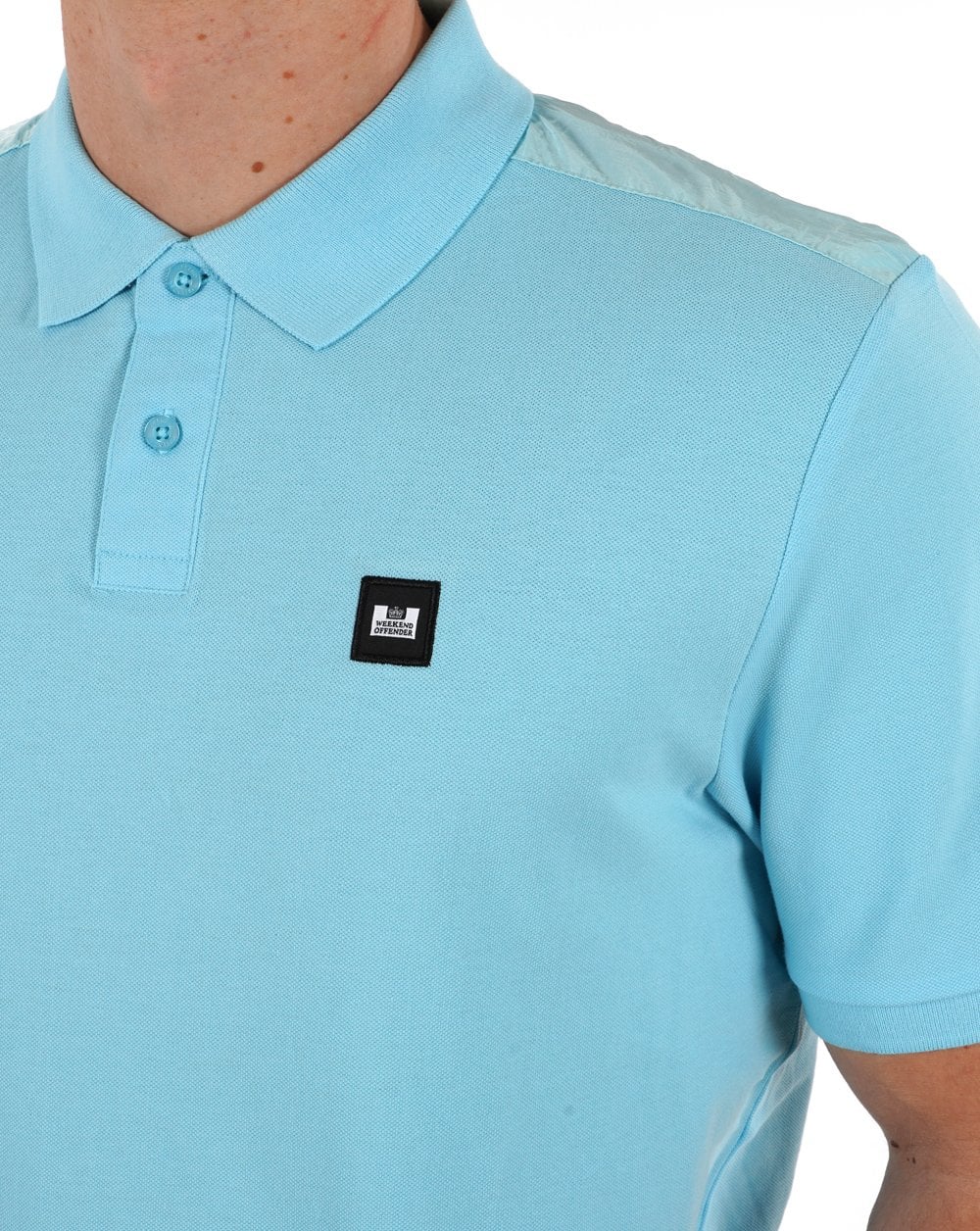 Weekend Offender Brant Polo Shirt Sky Blue - Image 2