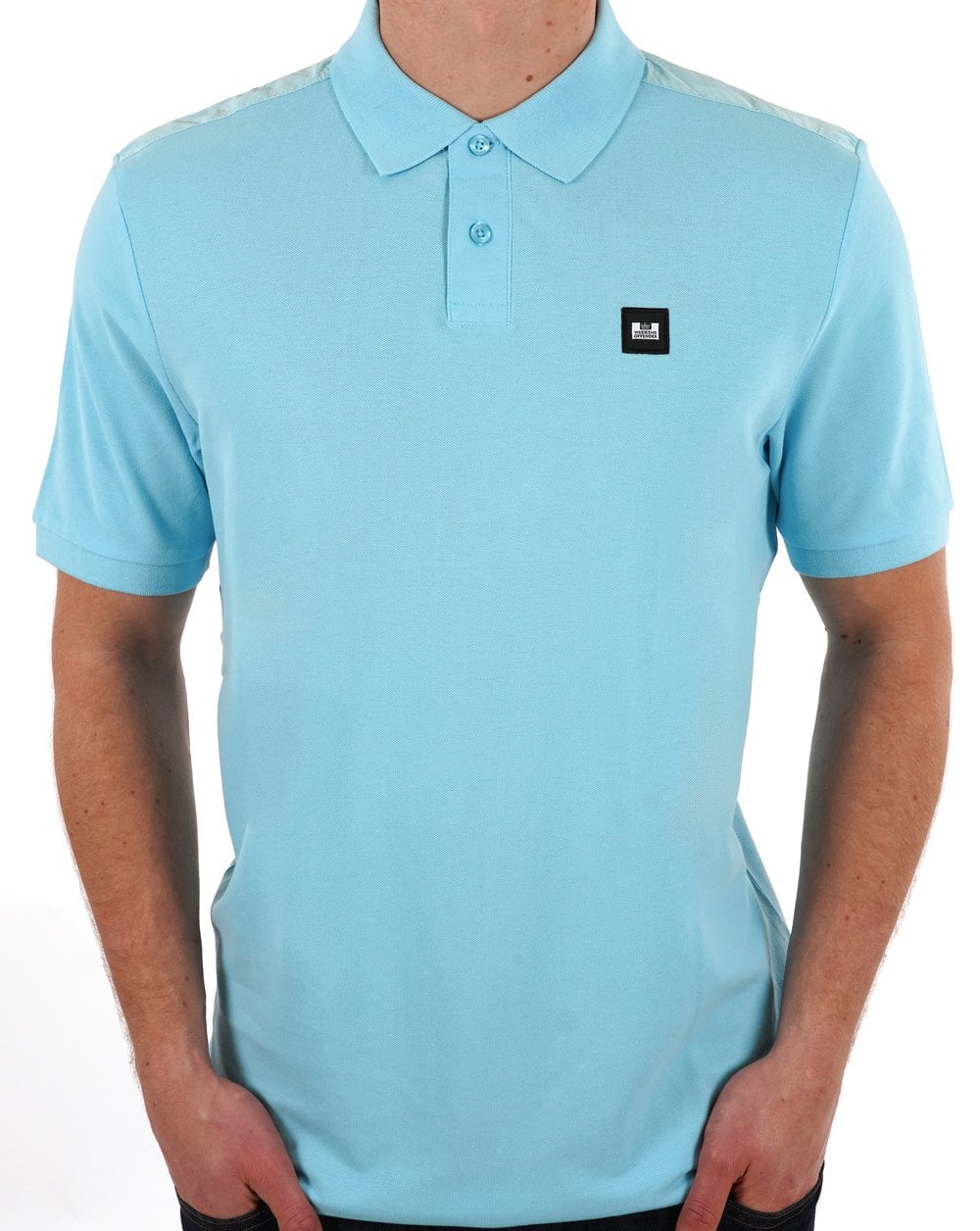 Weekend Offender Brant Polo Shirt Sky Blue - Image 3