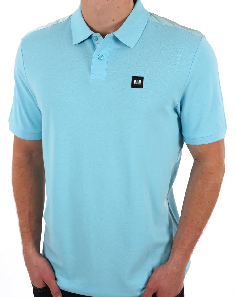 Weekend Offender Brant Polo Shirt Sky Blue - Image 4