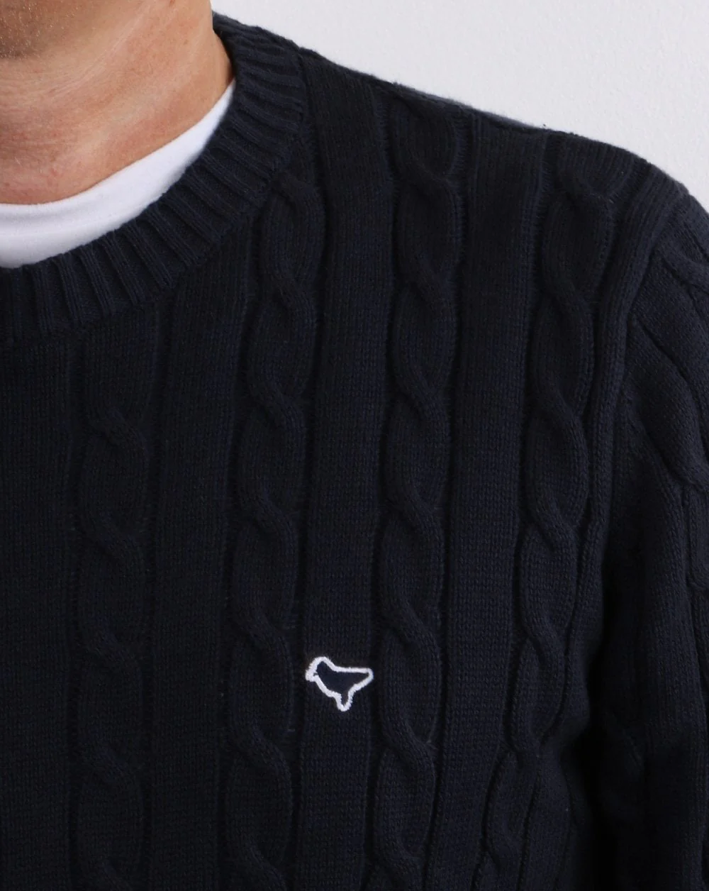Weekend Offender Cable Knit Navy - Image 2