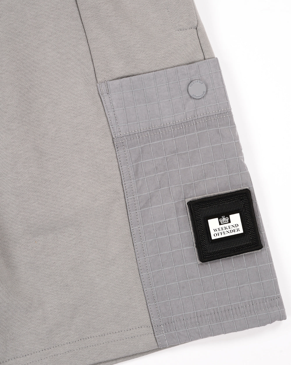 Weekend Offender Chiyoda Ripstop Pocket Shorts Smokey Grey - Image 3