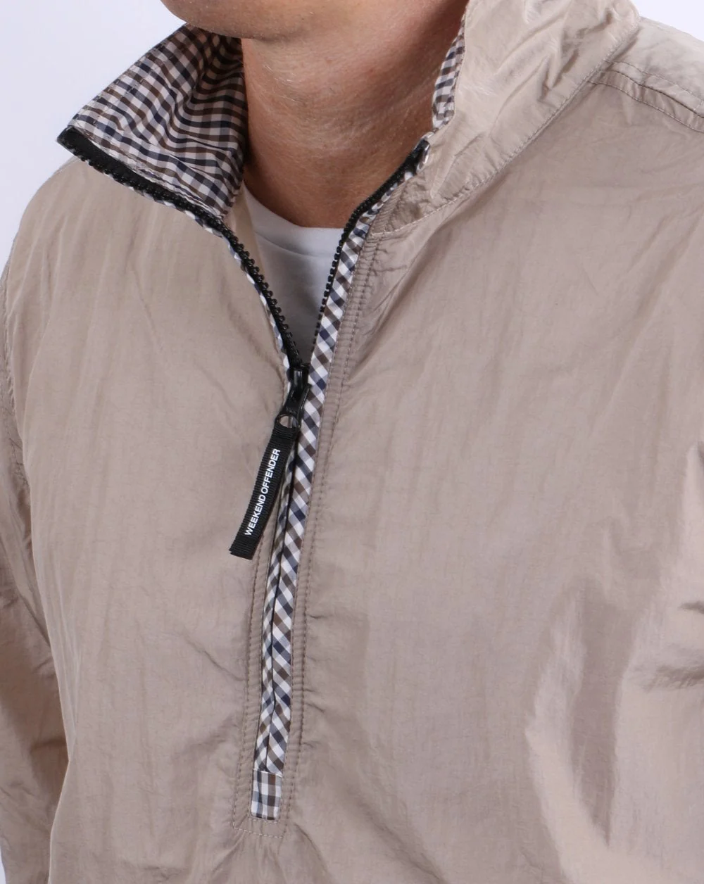 Weekend Offender Covington Half Zip Beige - Image 4