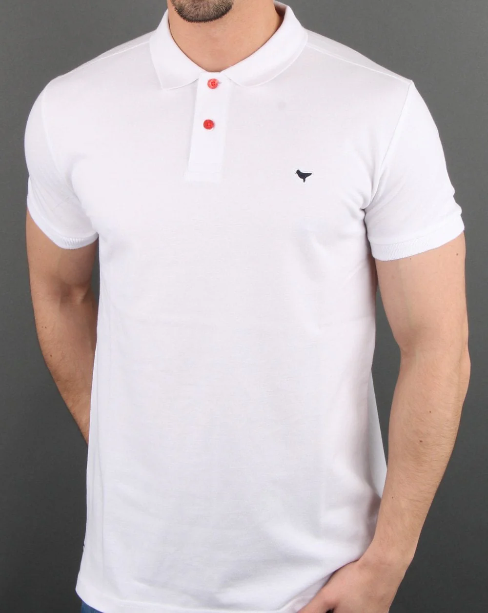 Weekend Offender Dove Polo Shirt White - Image 3