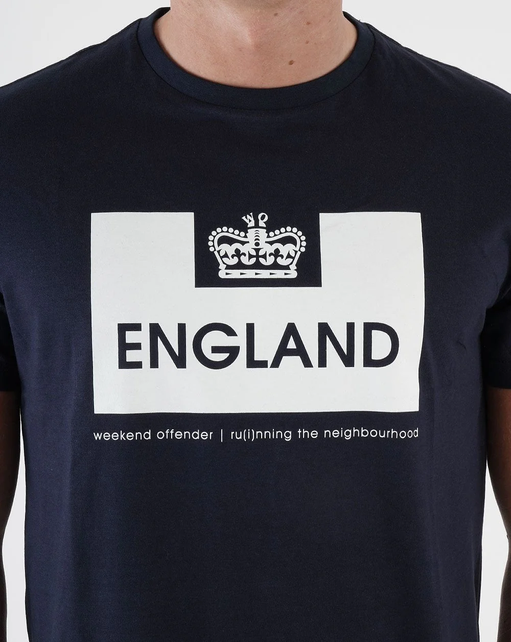 Weekend Offender England T-shirt Navy/White - Image 2