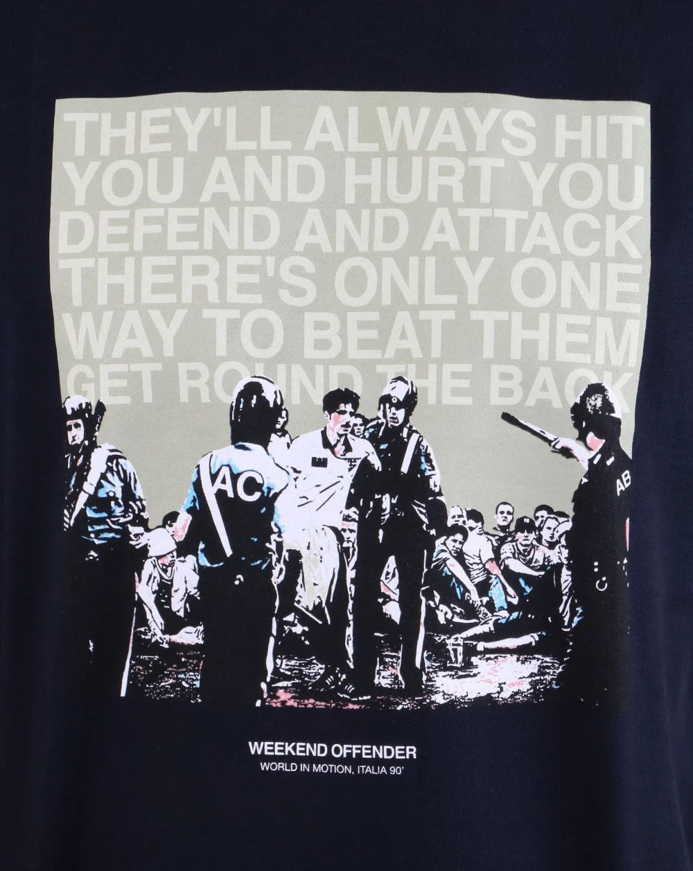 Weekend Offender Fans T-shirt Navy - Image 2