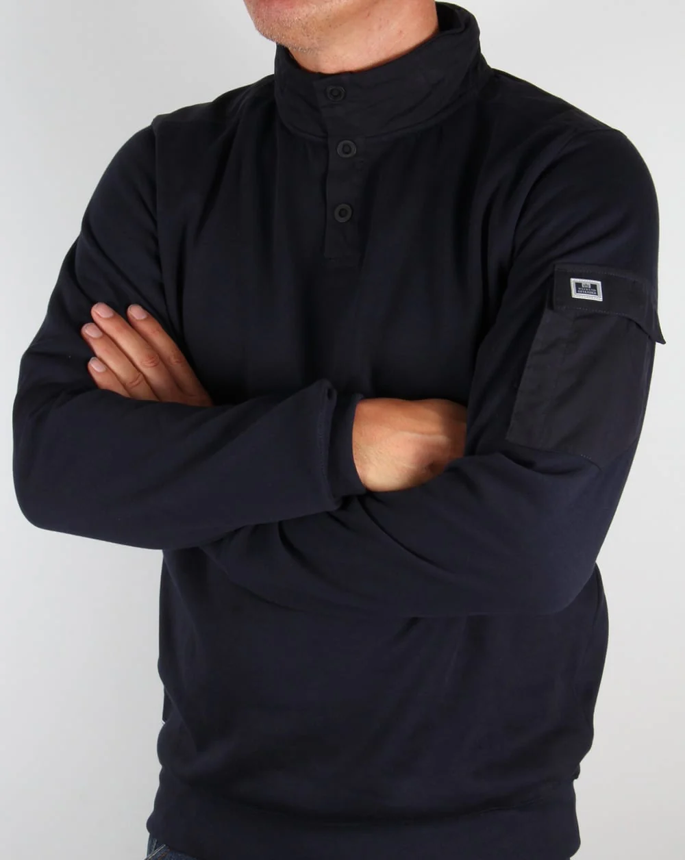 Weekend Offender Foss Hooded Sweat Navy - Image 4
