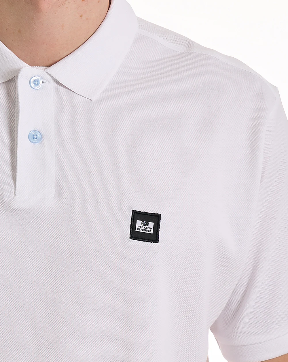 Weekend Offender Heathcote Polo Shirt White - Image 2