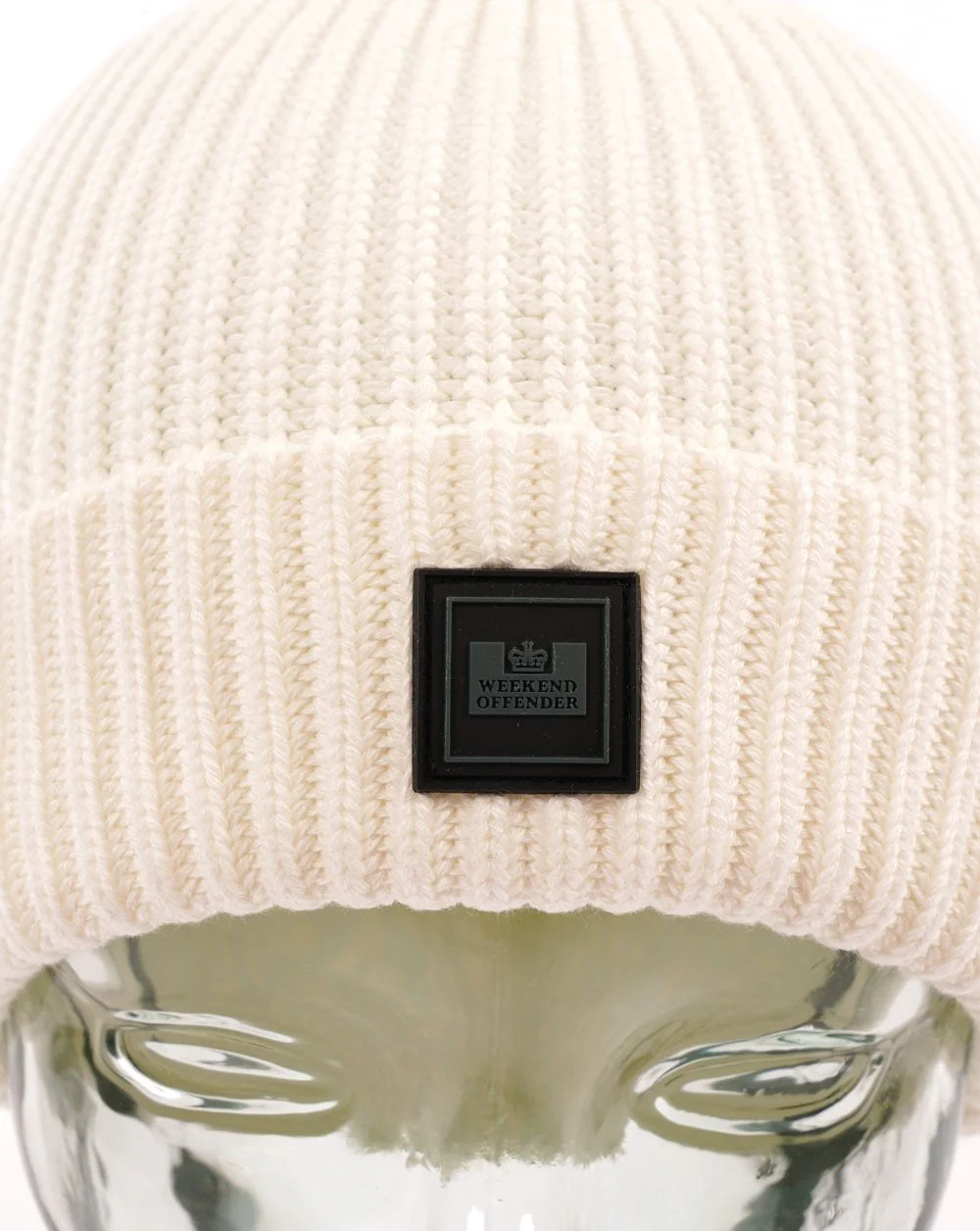 Weekend Offender Kettama Ribbed Beanie Winter White - Image 2