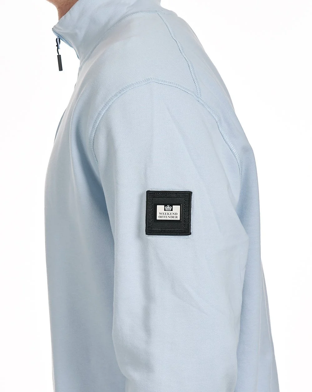 Weekend Offender Kraviz 1/2 Zip Sweat Sky Blue - Image 3