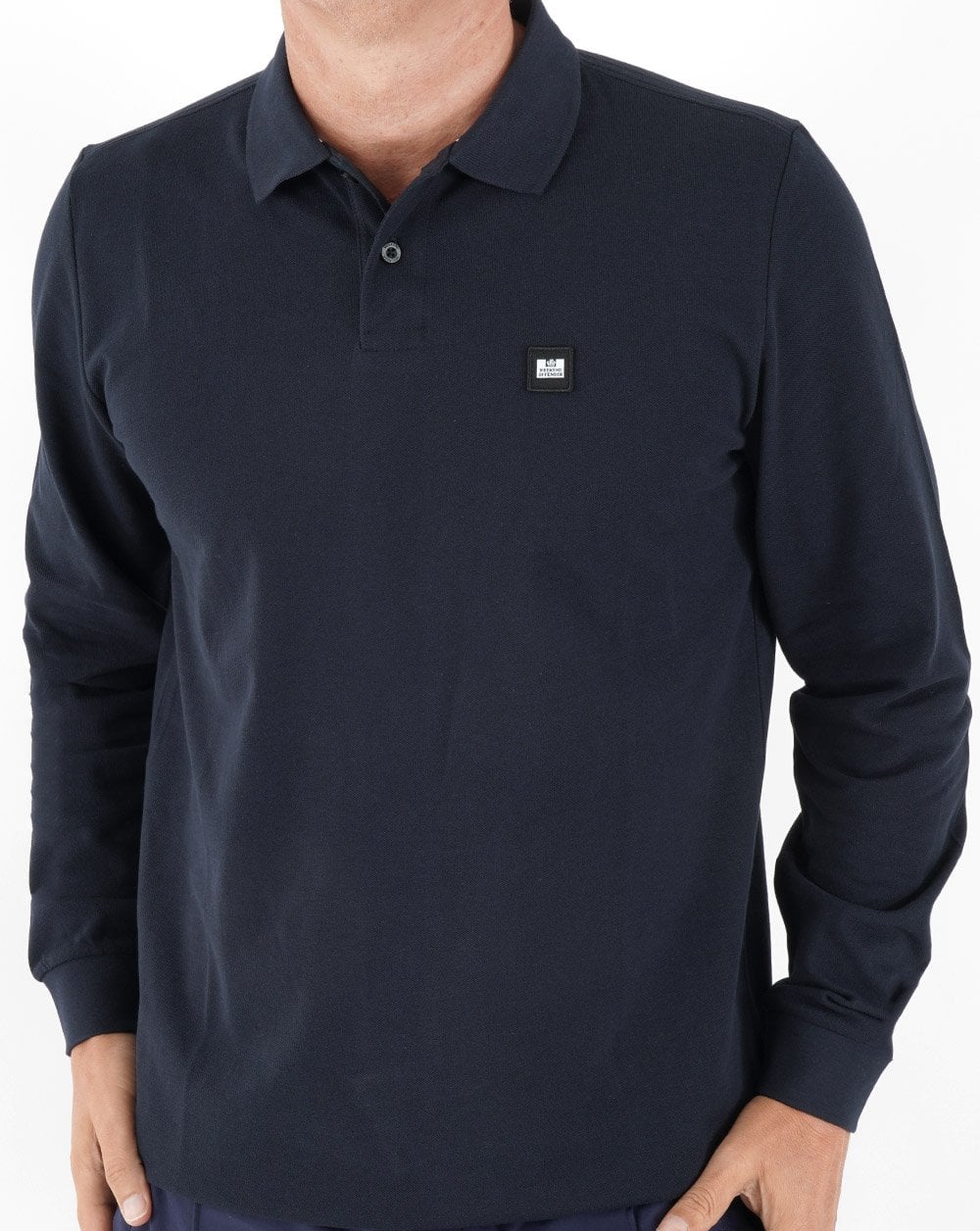 Weekend Offender Leon LS Polo Shirt Navy - Image 4