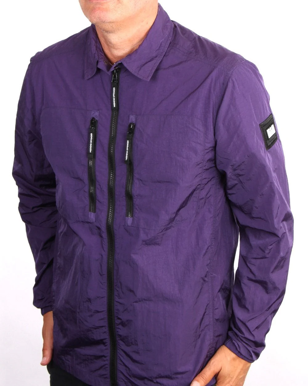 Weekend Offender Nicky Eyes Overshirt Deep Purple - Image 3