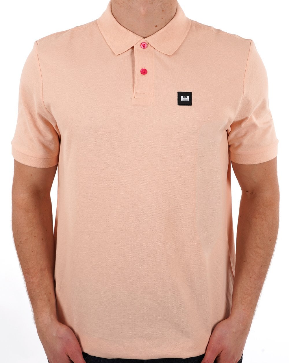 Weekend Offender Polo Shirt Soft Pink - Image 2