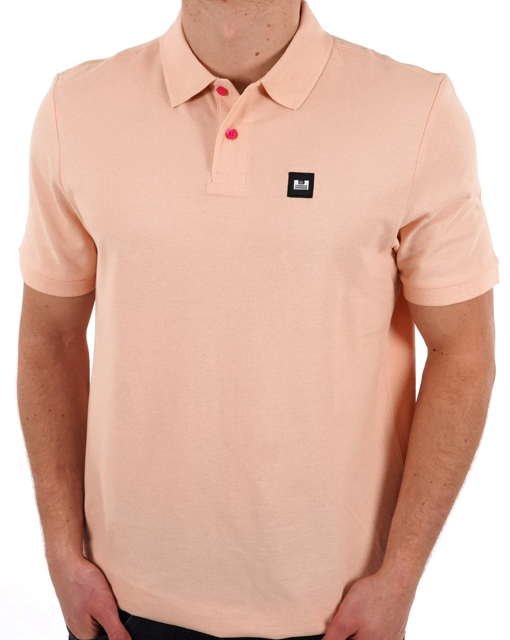 Weekend Offender Polo Shirt Soft Pink - Image 3