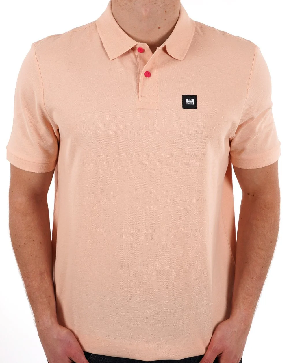 Weekend Offender Polo Shirt Soft Pink - Image 4