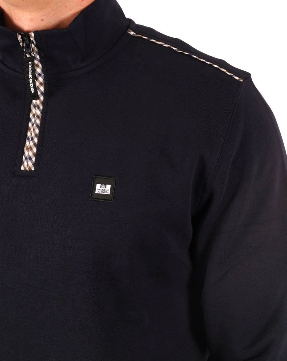 Weekend Offender Qtr Zip check detail Navy - Image 3