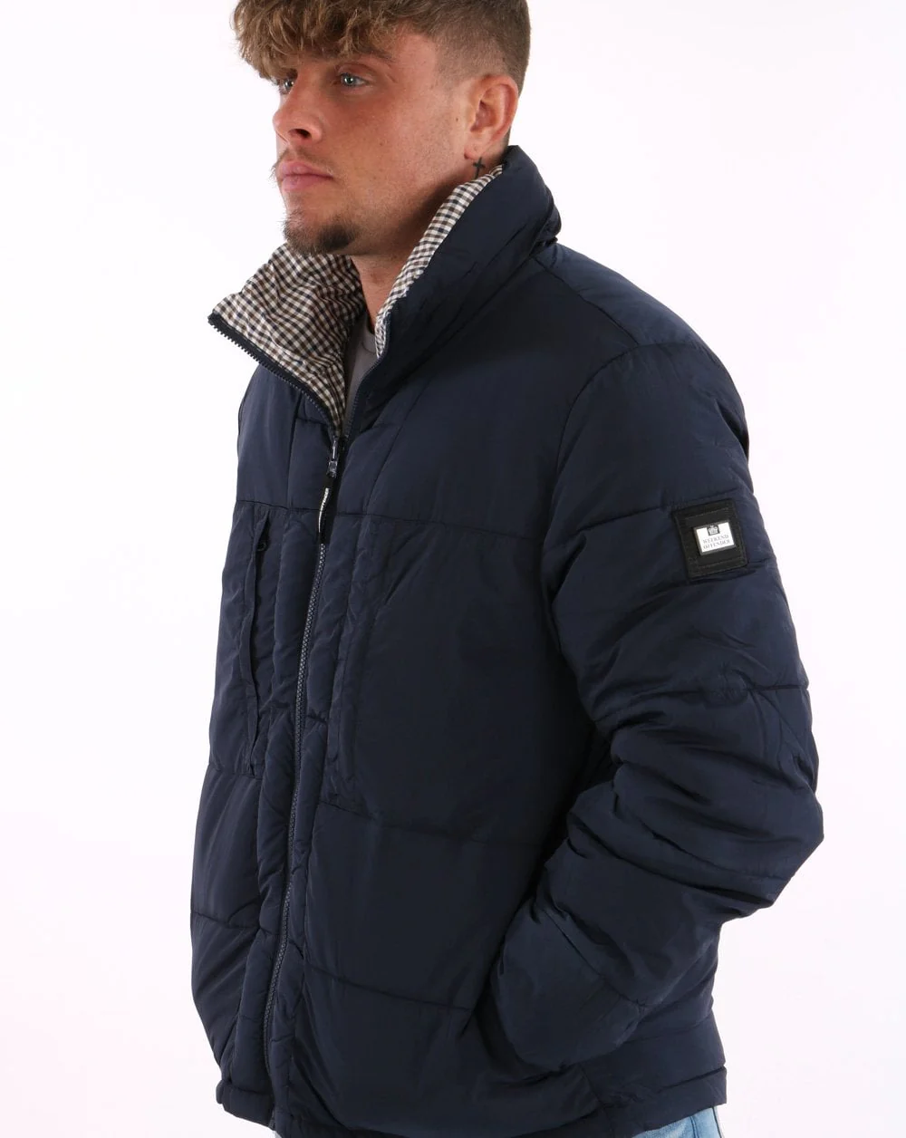 Weekend Offender Reversible Padded Jacket Navy - Image 2