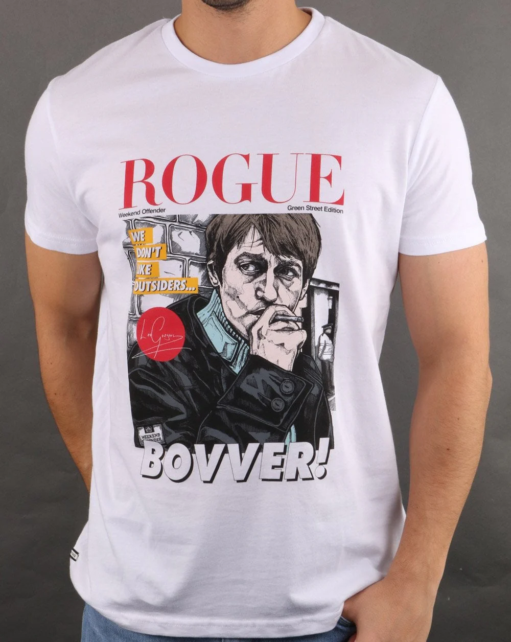 Weekend Offender Rogue Bovver T-shirt White - Image 3